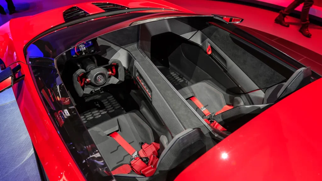 Interior do Volkswagen Vision GTI Roadster Gran Turismo Concept