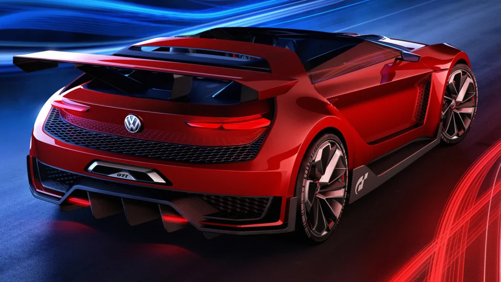 Perfil Traseiro do Volkswagen Vision GTI Roadster Gran Turismo Concept